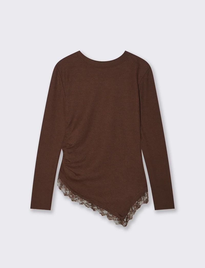 T-SHIRT MANICA LUNCA CON INSERTO - Moro