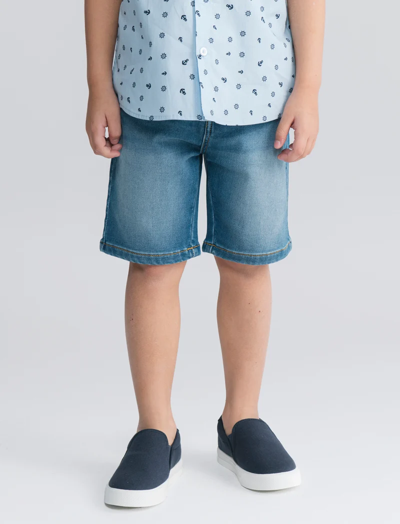 Bermuda 5 tasche effetto denim estivo - Denim