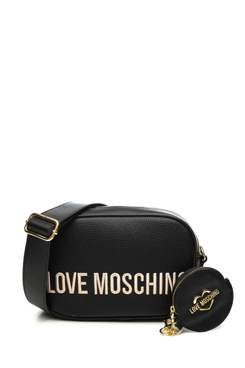 Borsa Love Moschino Pu Balck Emb Cb Da Donna Nera In Poliuretano