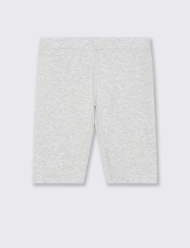 Leggings Ciclista con Fascia Elastico Vita - Grigio chiaro mel.