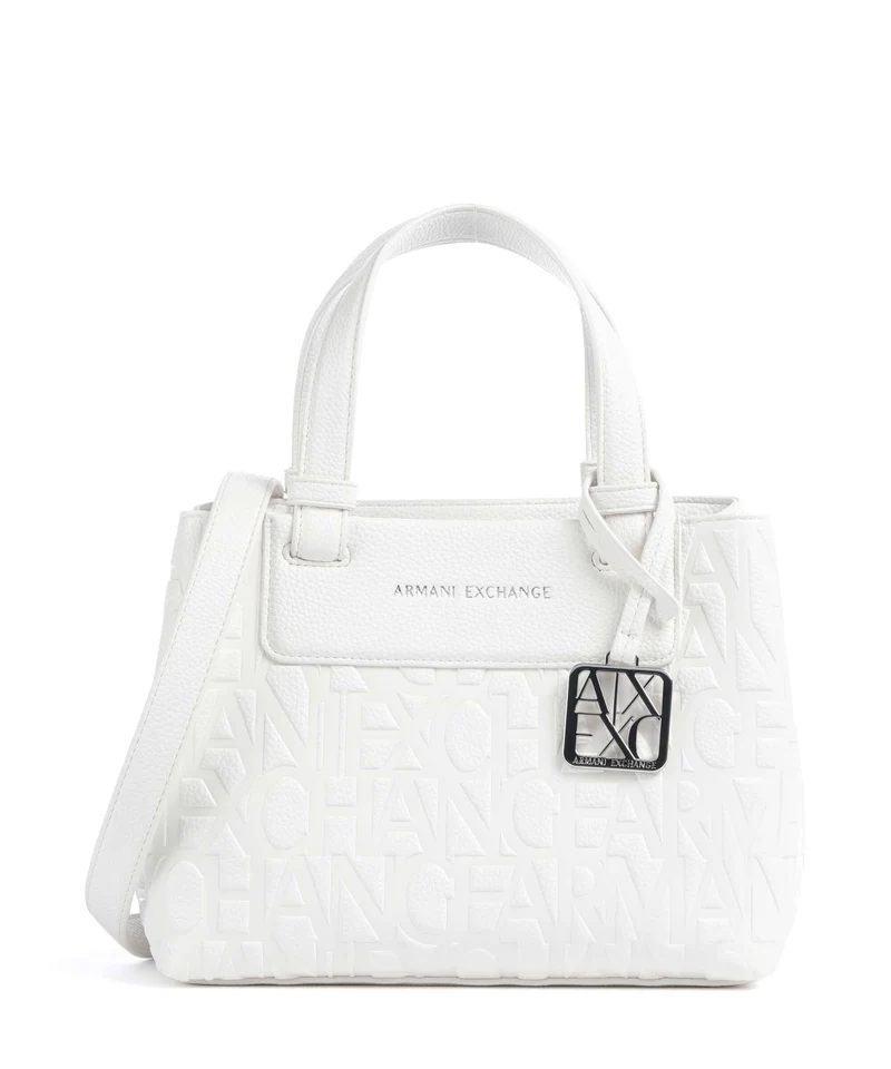 Armani Exchange Liz Monogram S Borsa a mano off white