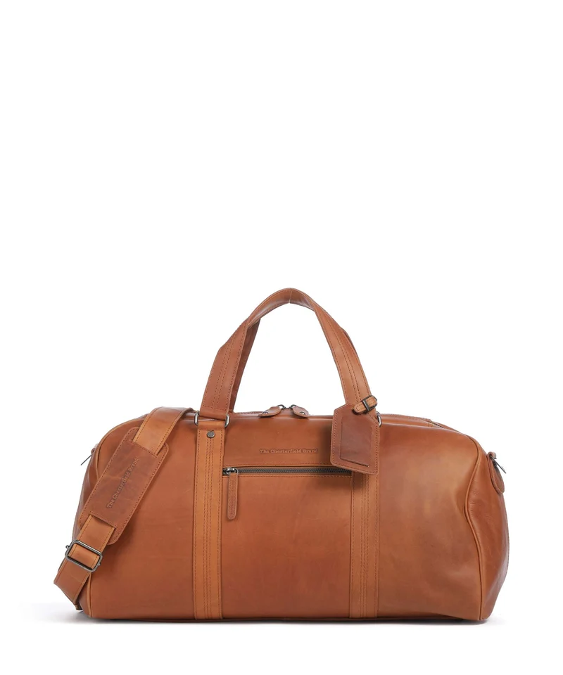 The Chesterfield Brand Wax Pull Up Cow Rivaro Borsone da weekend cognac