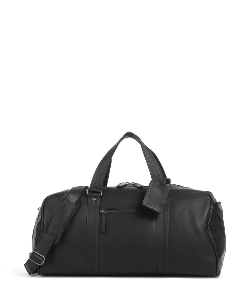 The Chesterfield Brand Wax Pull Up Cow Rivaro Borsone da weekend black