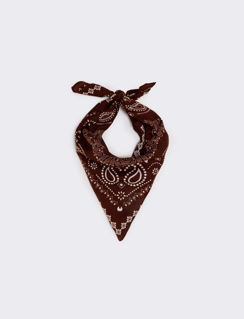 Foulard stampato con anello - coccio