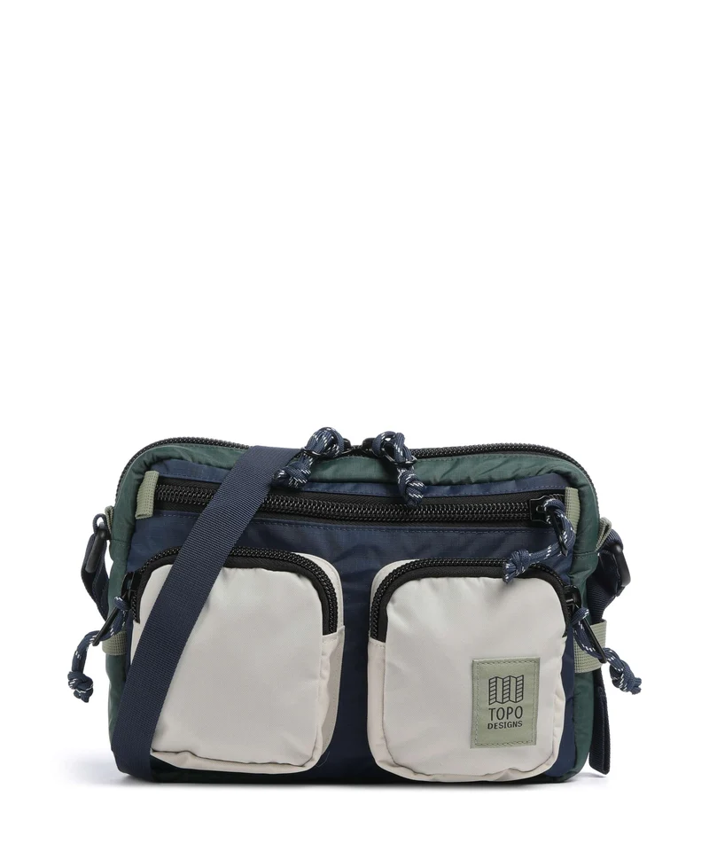 Topo Designs Block Borsa a tracolla forest/bone white
