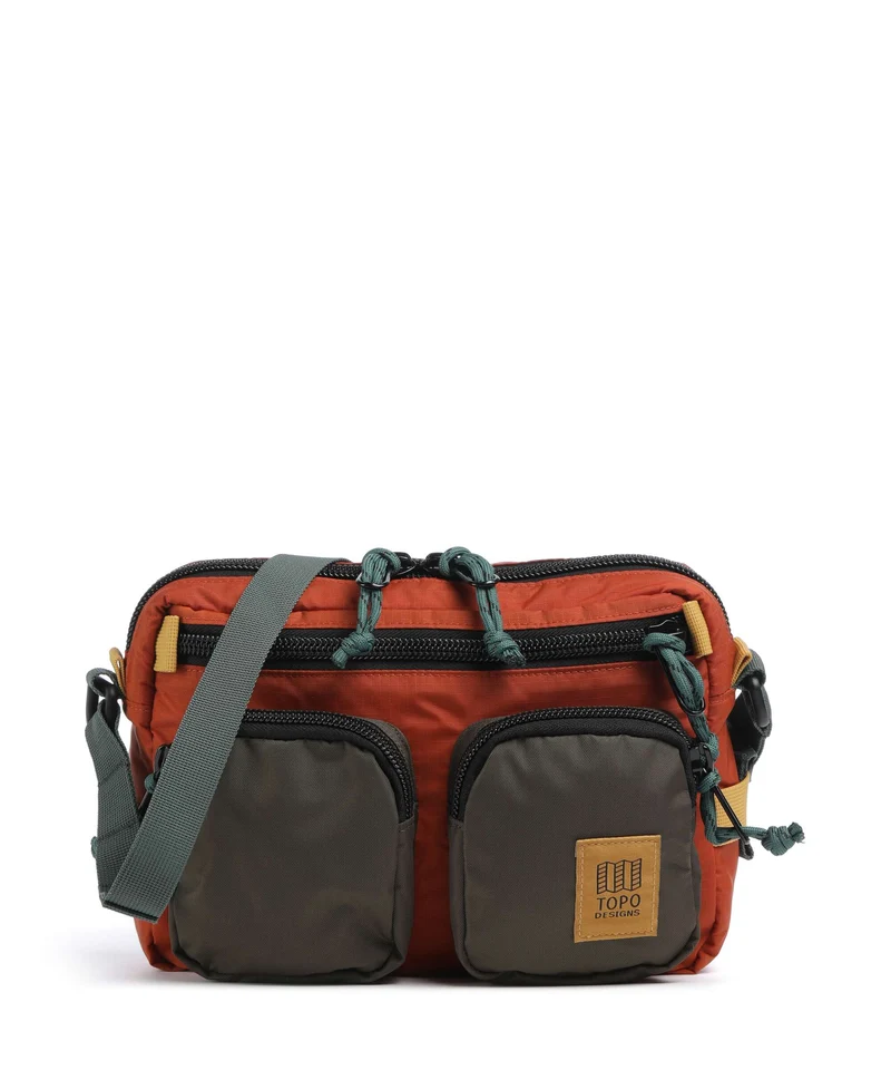 Topo Designs Block Borsa a tracolla woodland/terracotta
