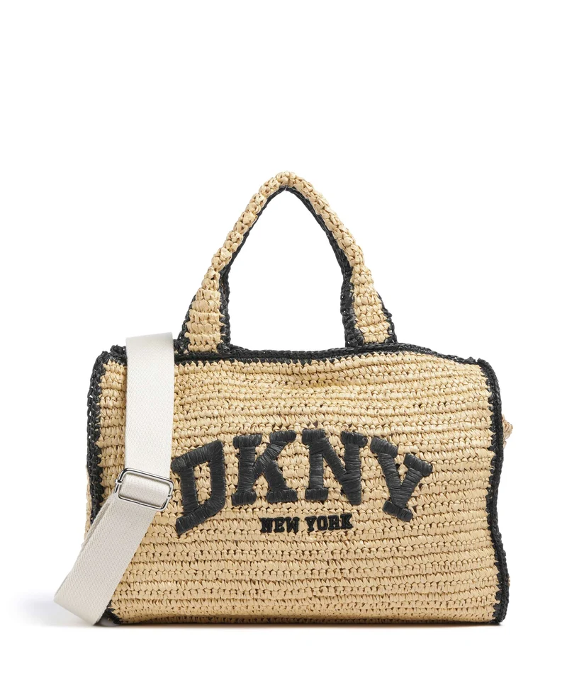 DKNY Hadlee Medium Borsa a mano natural/black