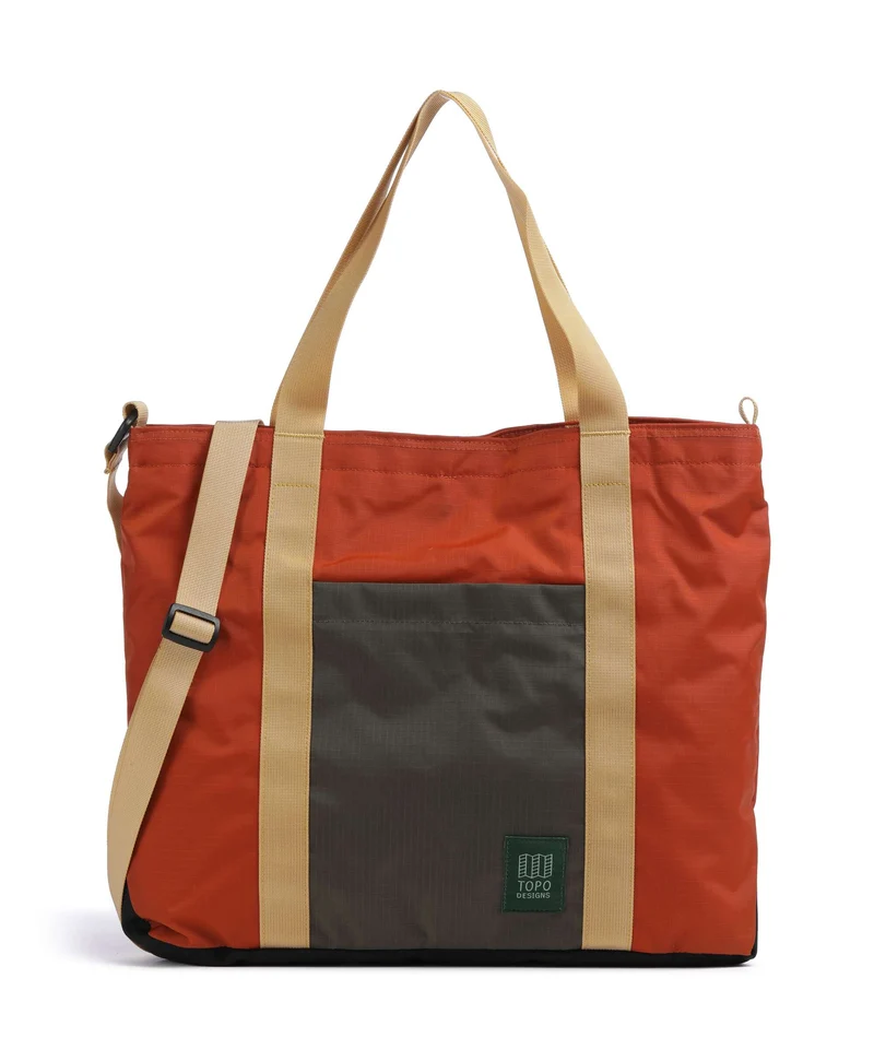 Topo Designs Mountain Essential Borsa shopper woodland/terracotta