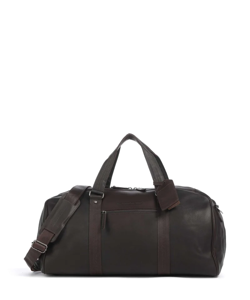 The Chesterfield Brand Wax Pull Up Cow Rivaro Borsone da weekend brown
