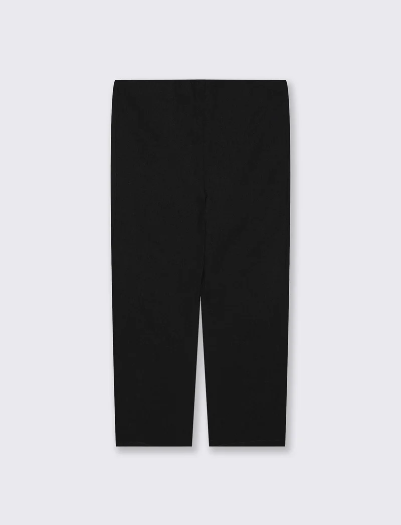 Pantalone Capri con Vita Alta - Nero