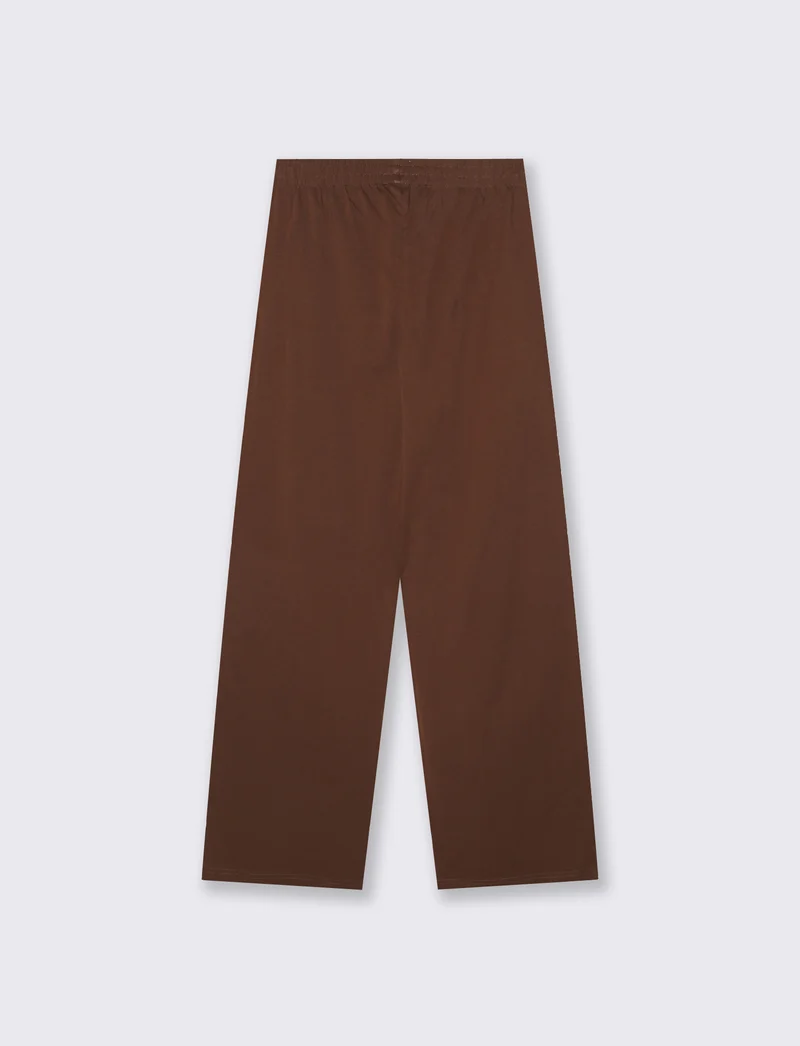 Jogger Basico con Elastico e Tasche - Marrone cioccolato