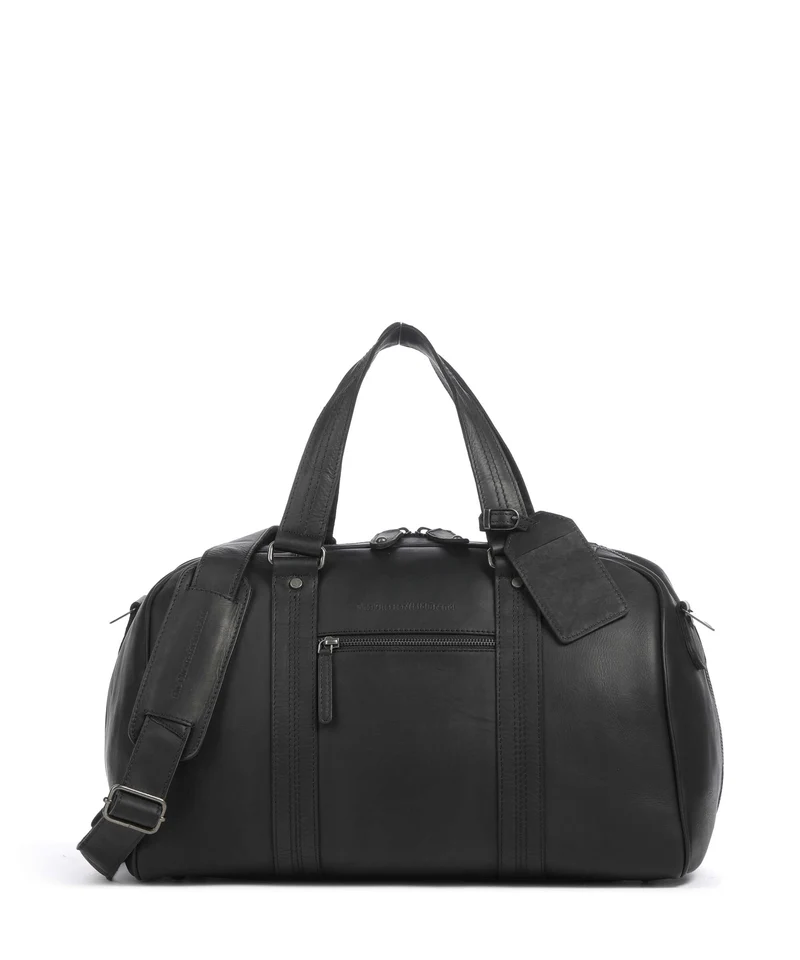 The Chesterfield Brand Wax Pull Up Cow Volenza Borsone da weekend black