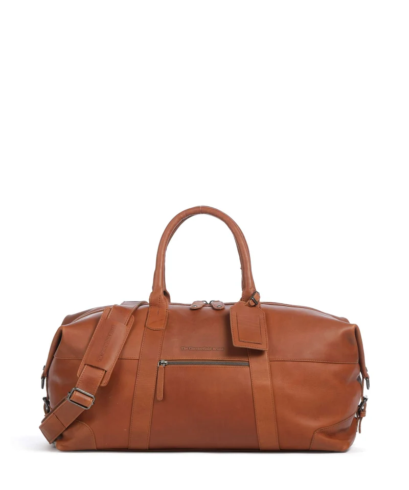 The Chesterfield Brand Wax Pull Up Cow Portsmouth 2 Borsone da weekend cognac
