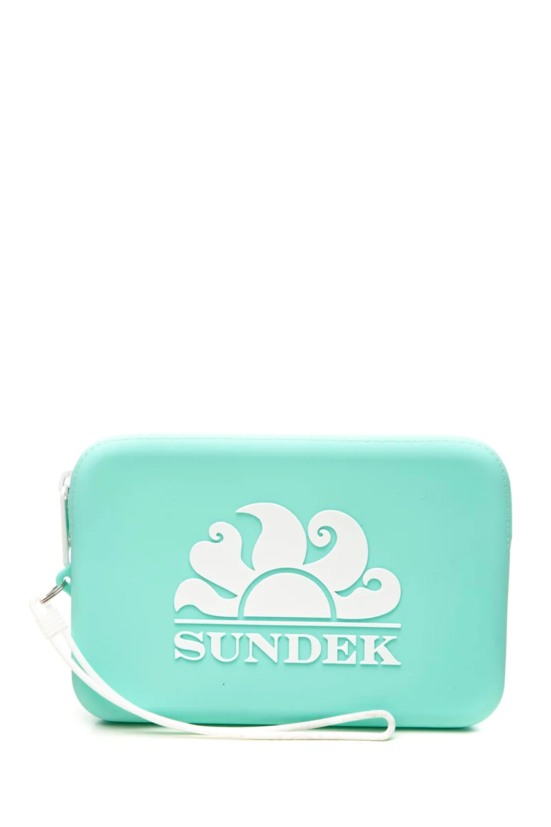 Pochette Sundek Small Necessaire Unisex Verde Acqua In Silicone