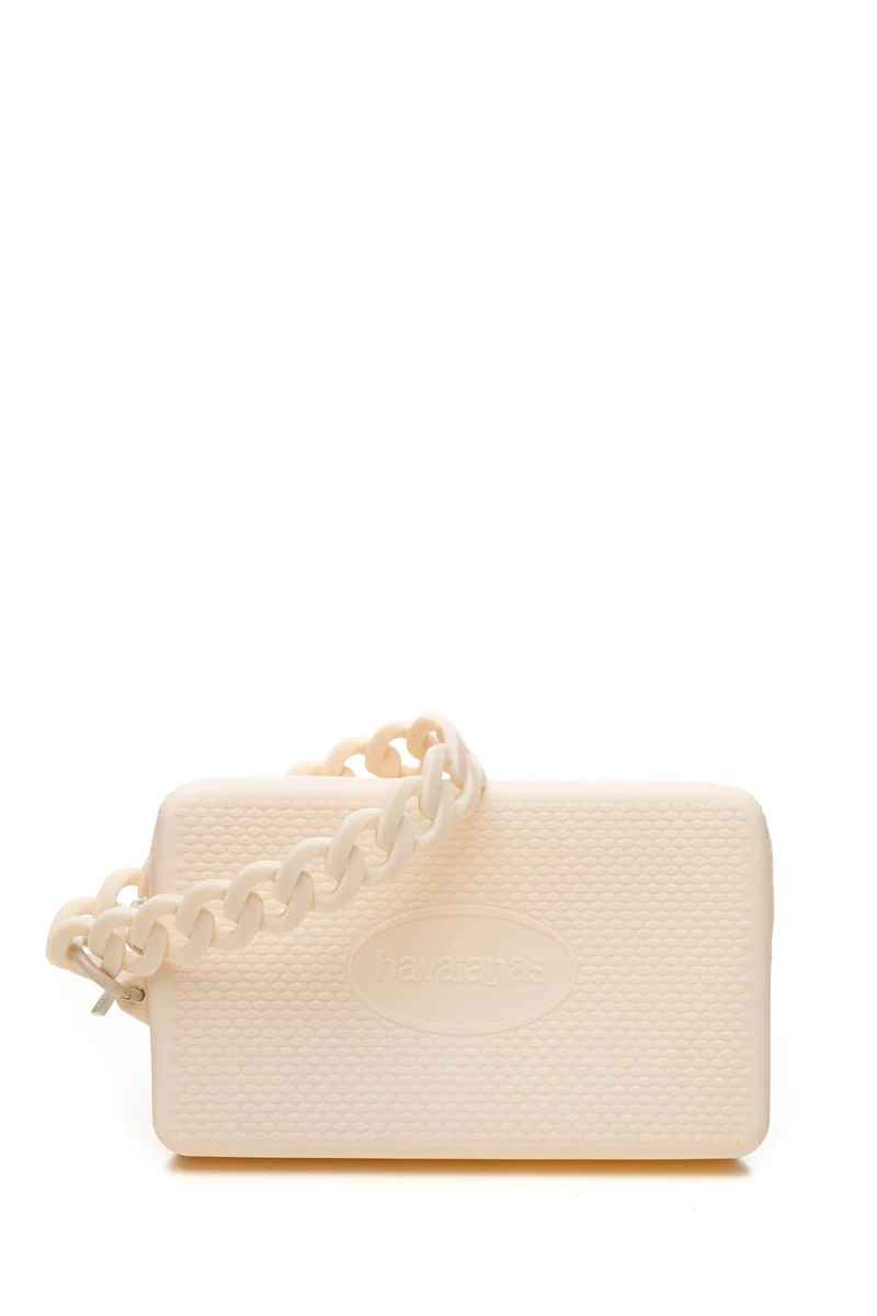Pochette Havaianas Mini Bag Chain Unisex Avorio In Silicone