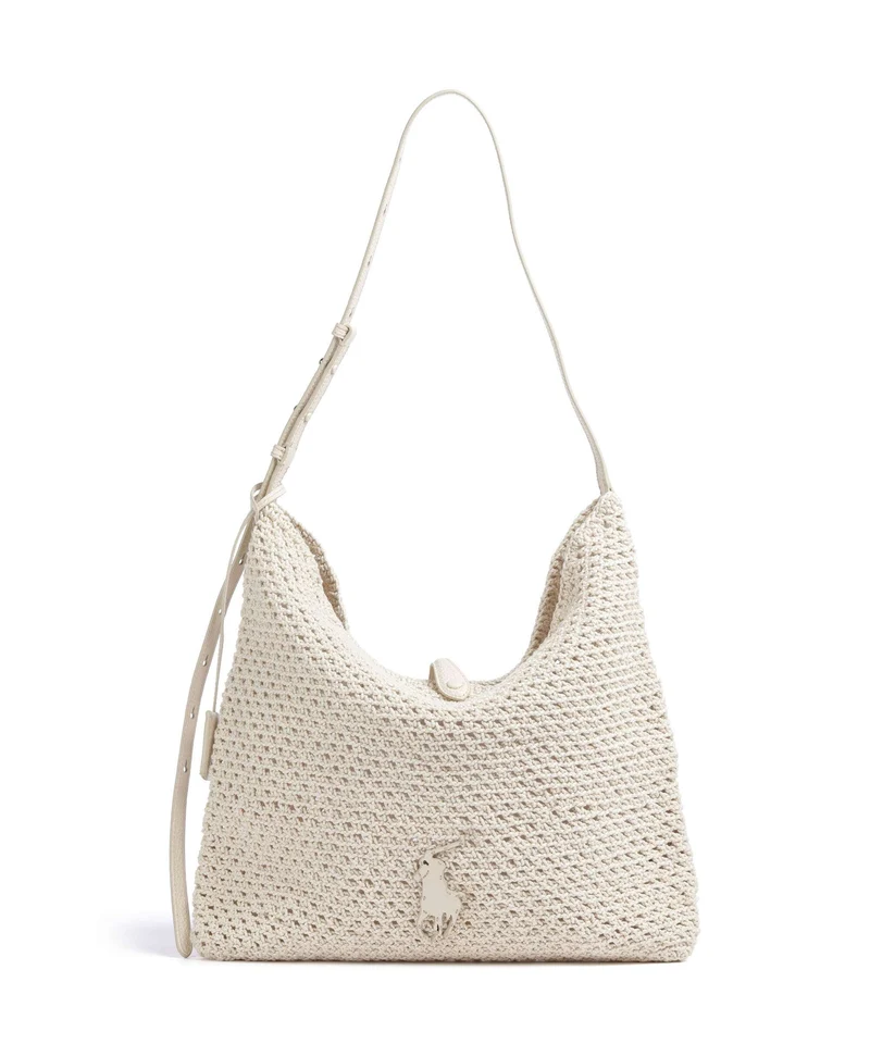 Polo Ralph Lauren Play Large Borsa hobo ivory