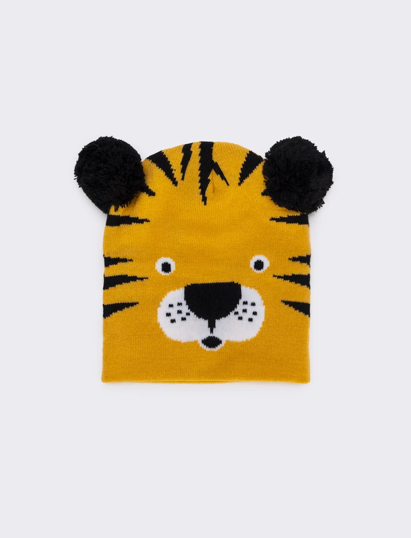 Cappello bambino stampa animali - Giallo
