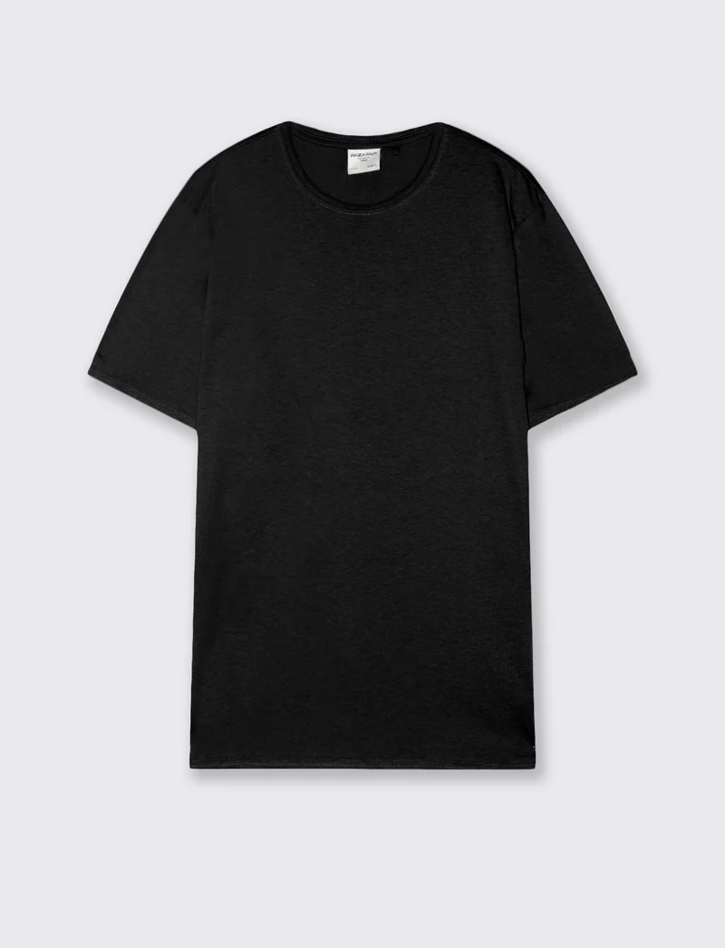 T-shirt Orli taglio vivo regular fit - Nero