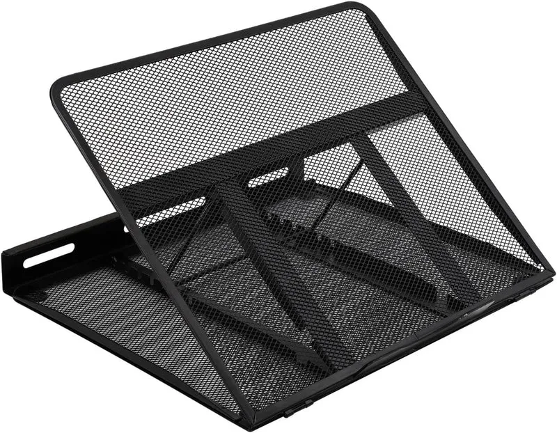 Amazon Basics - Supporto ventilato, regolabile ed ergonomico per laptop, 33 cm x 28.7 cm x 18.5 cm, Nero