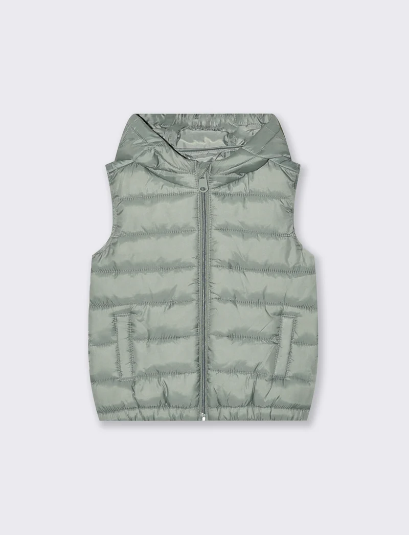 Gilet leggero basico per look casual - Verde salvia
