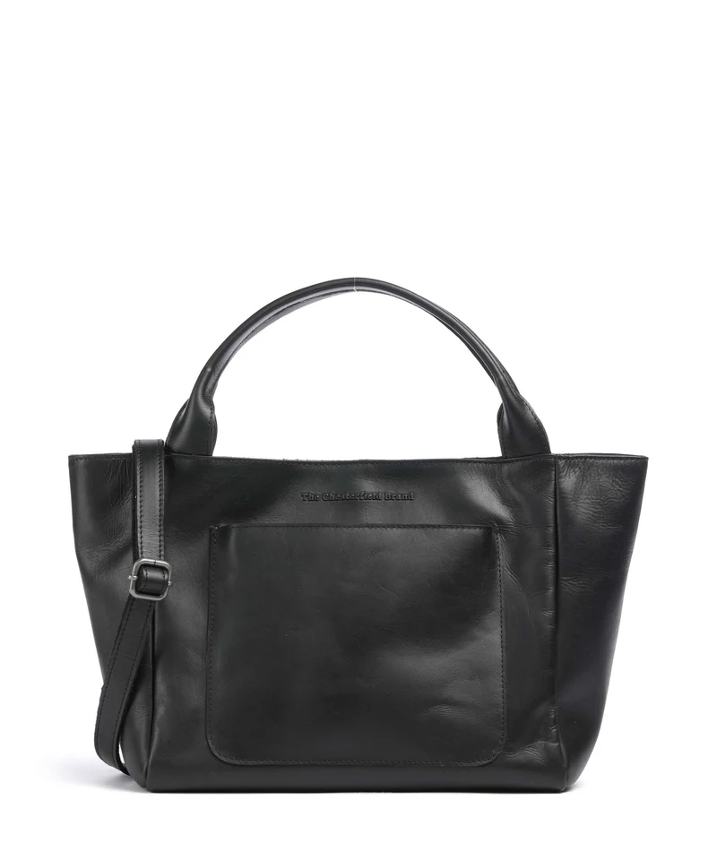The Chesterfield Brand Wax Pull Up Cow Tenara Borsa a spalla black