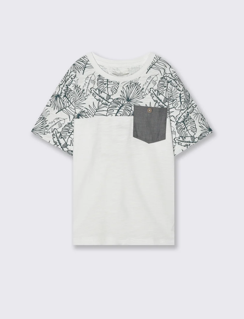 T-shirt con taschino per serate casual - Bianco