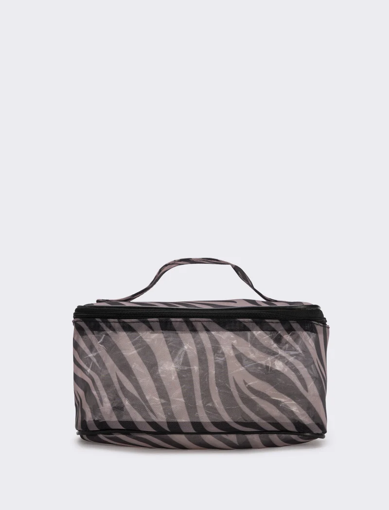 Beauty case in rete elegante - Zebrato