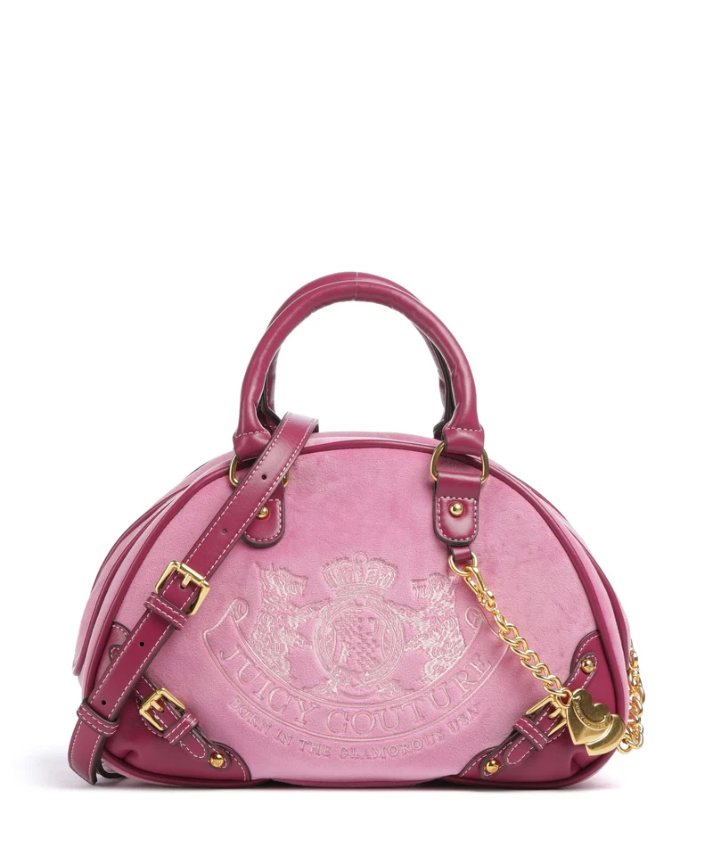 Juicy Couture Twig Narrative Velvet Borsa a mano super pink