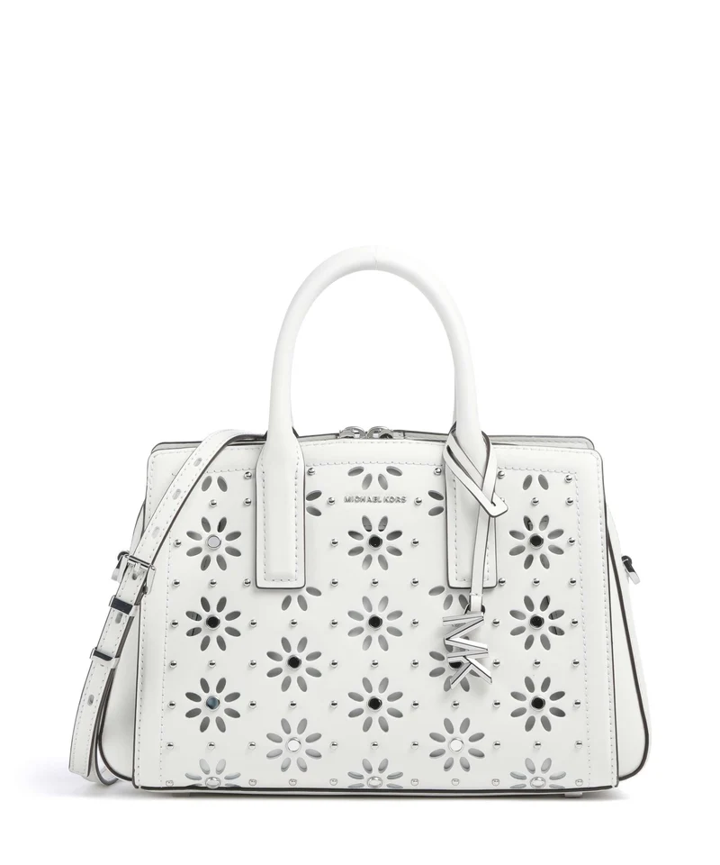Michael Kors Laila Small Borsa a mano optic white
