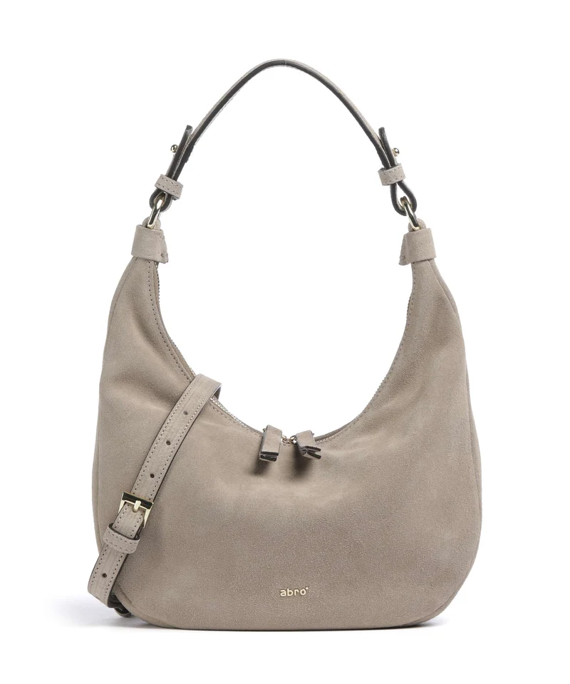 Abro Suede Nana Mini Borsa hobo siena