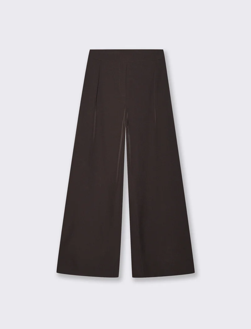Pantalone palazzo con pinces - Moro