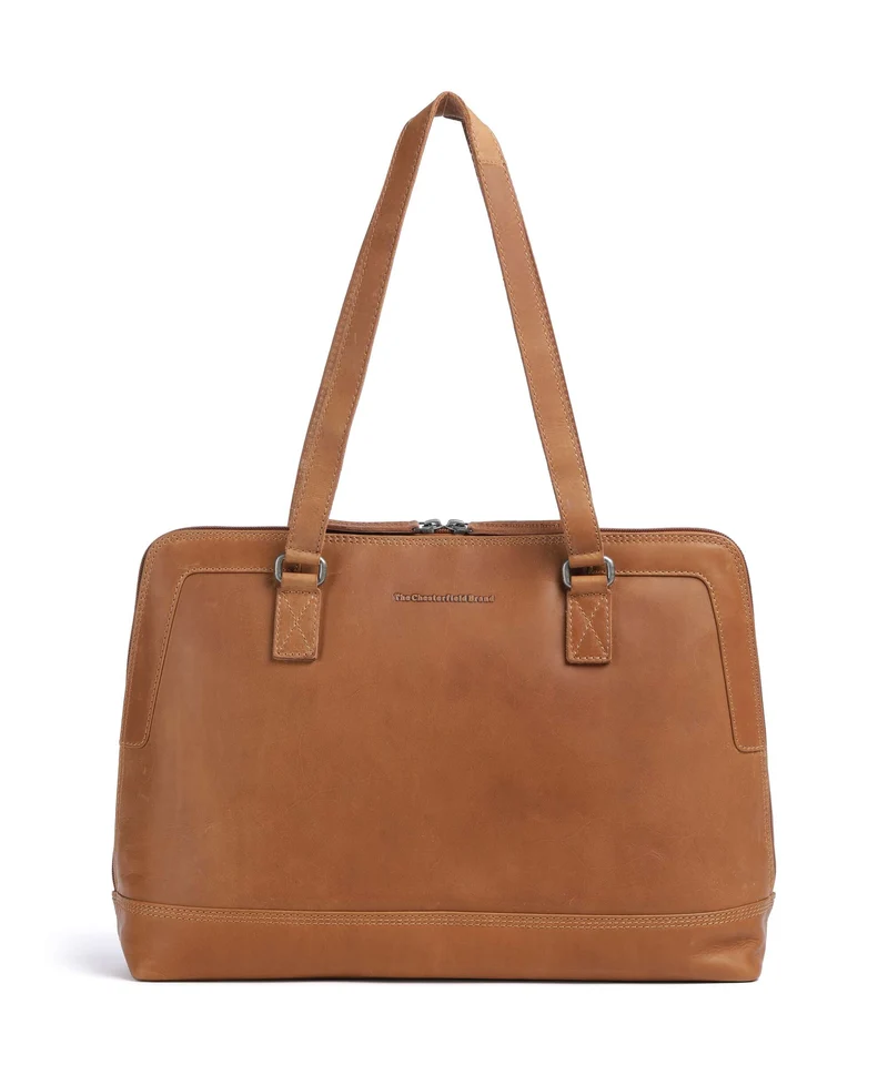 The Chesterfield Brand Wax Pull Up Cow Elvar Borsa a spalla cognac