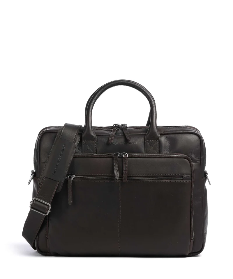 The Chesterfield Brand Wax Pull Up Cow Tacama Borsa porta pc brown
