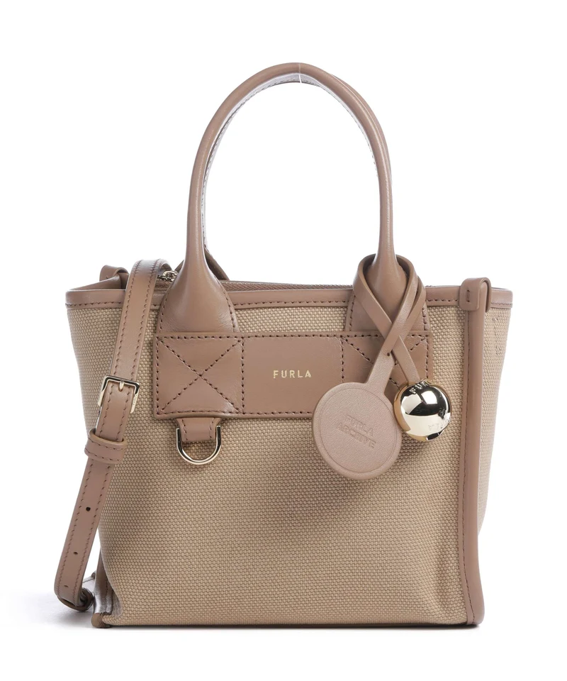 Furla Divide It Mini Borsa a mano naturale/toffee