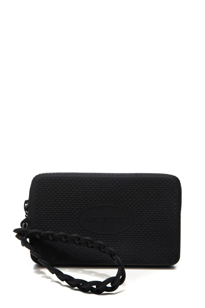 Pochette Havaianas Mini Bag Chain Unisex Nera In Silicone