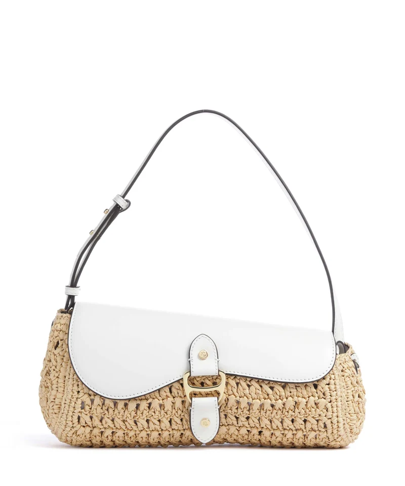 Lauren Ralph Lauren Tasha Medium Borsa a spalla natural/white