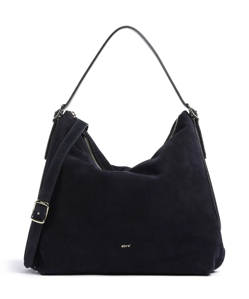 Abro Suede Carina Borsa hobo navy