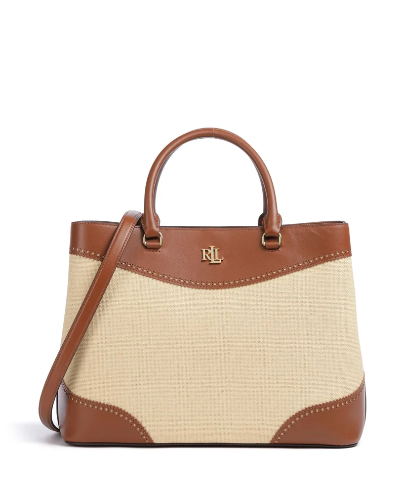 Lauren Ralph Lauren Marcy 36 Borsa a mano dark natural/lauren tan