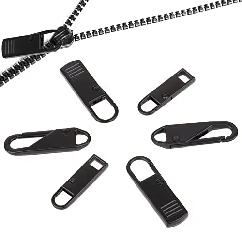 6Pezzi Tiretti per Cerniere, cursori per cerniere lampo,Cursore Cerniera Ricambio, per Riparazione Zip,Per Vestiti, Bagagli, Valigia, Jeans,Zaino, Mestiere Fai Da Te,Borsa Giacca