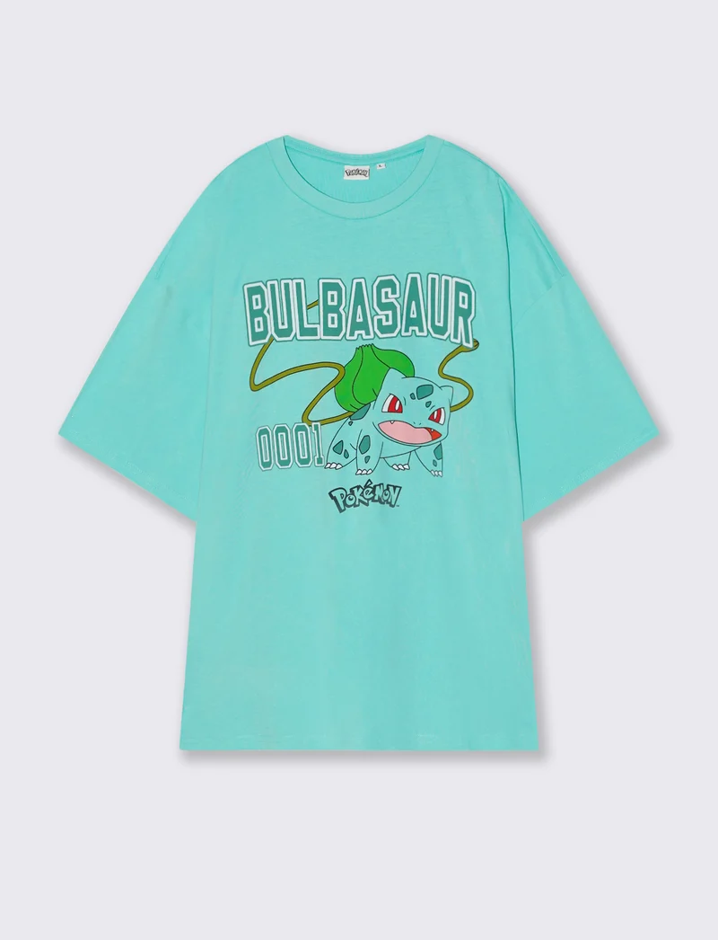 T-shirt Pokemon girocollo maniche corte - Verde