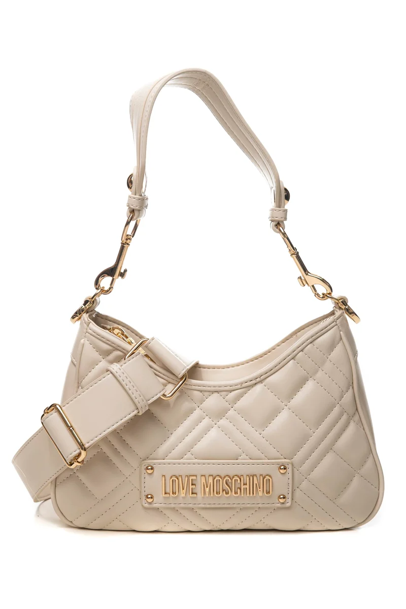 Borsa Love Moschino Quilted Pu Hb Gold Da Donna Panna In Poliuretano