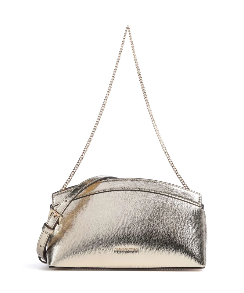 Michael Kors Athena Dome Chain Small Borsa a spalla pale gold
