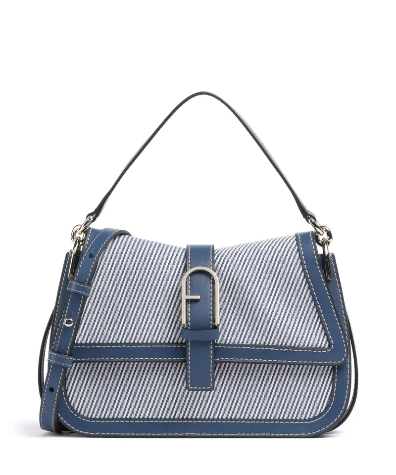 Furla Flow M Borsa a mano toni indigo