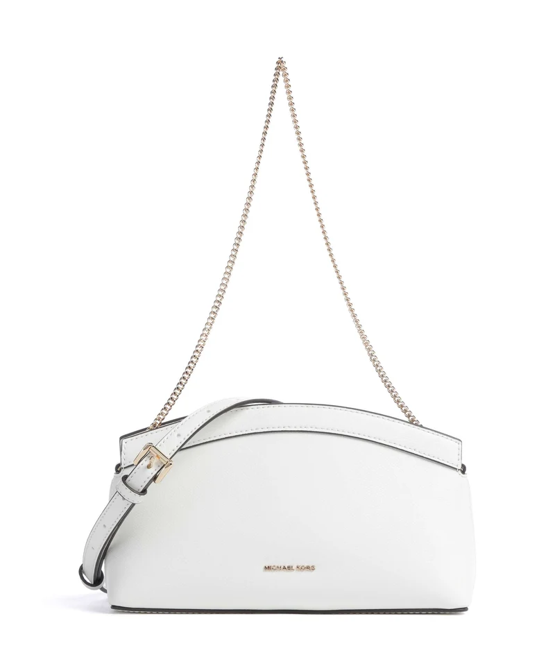 Michael Kors Athena Dome Chain Small Borsa a spalla optic white
