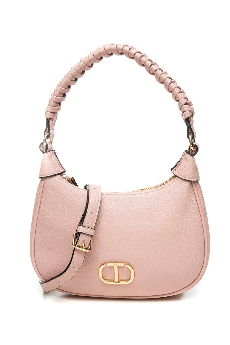 Borsa Twinset Hb Braided Handle S Da Donna Rosa Carne In Poliuretano