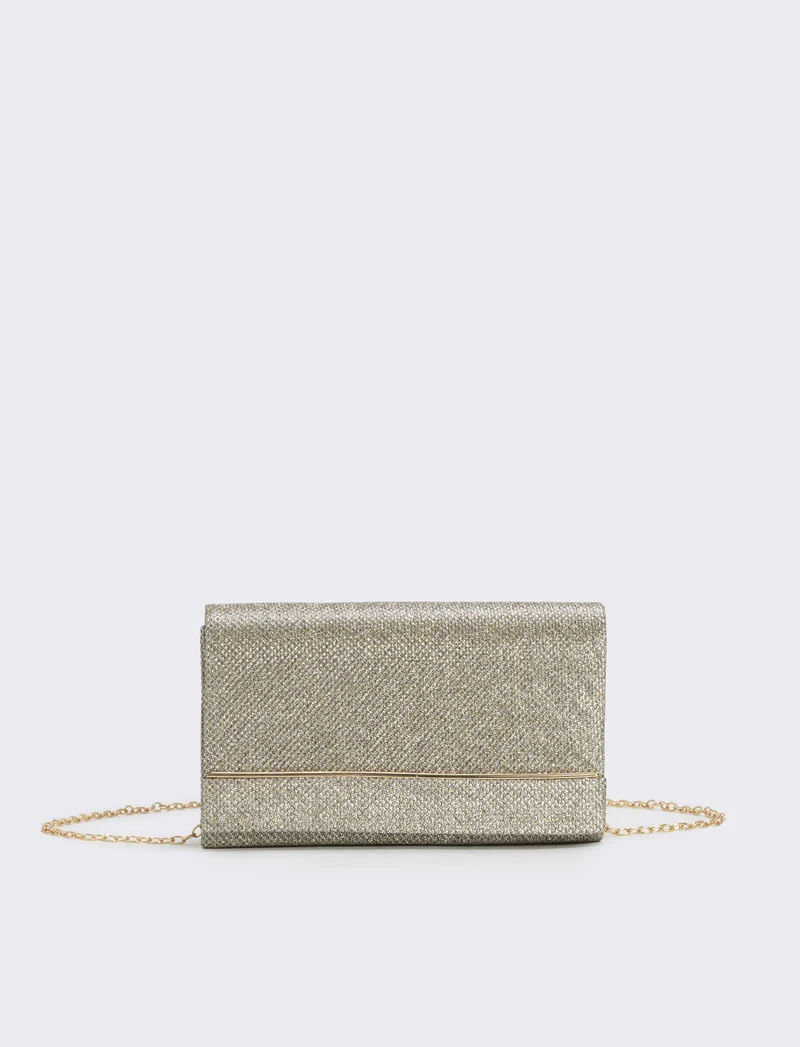 Borsa pochette in lurex - Oro