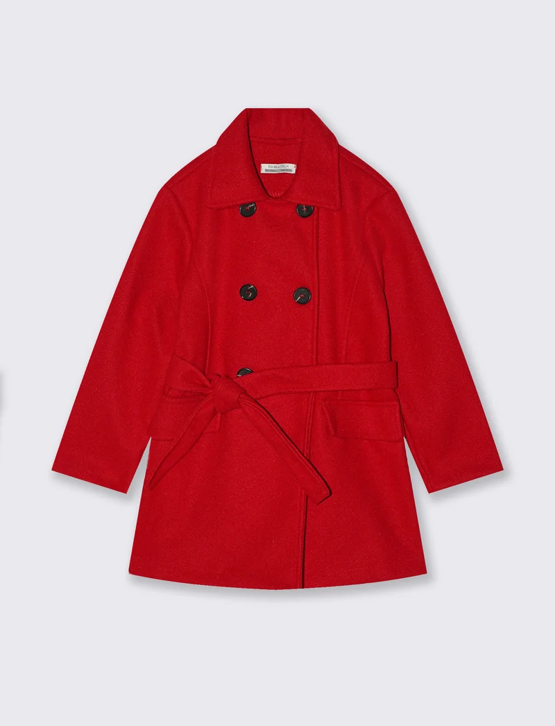 Cappotto in panno - Rosso