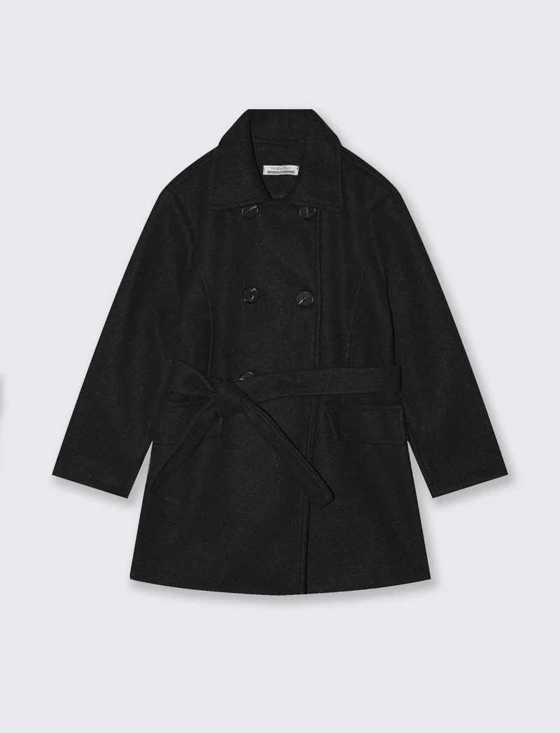 Cappotto in panno - Nero