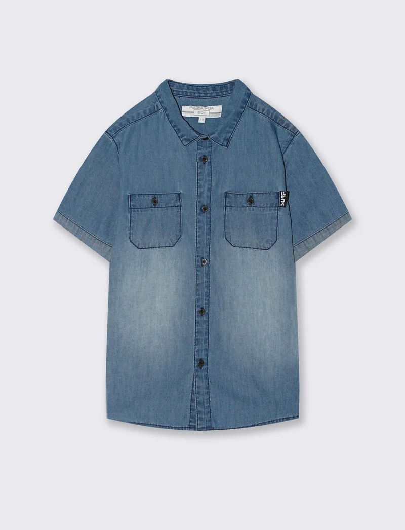 Camicia in denim mezza manica estiva - Denim