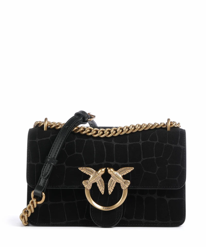 Pinko Love One Mini Borsa a spalla nero/antique gold